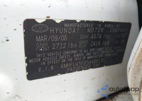 2005 Hyundai Xg350 L z USA, uszkodzony, nr VIN KMHFU45E65A408185